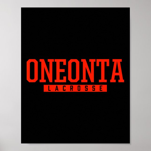 Poster Oneonta Segundo grau Lacrosse (Frente)