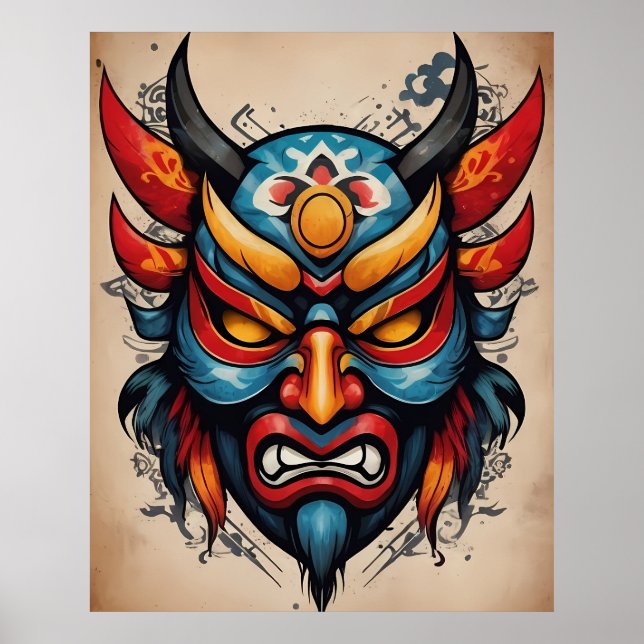 Poster Oni Mask (Frente)