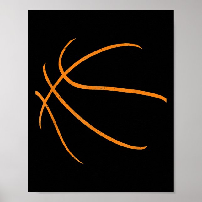 Poster Ônibus desportivo Silhout de Basquete (Frente)