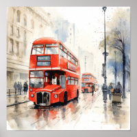 Ônibus Red Double-Decker de Londres, (D)