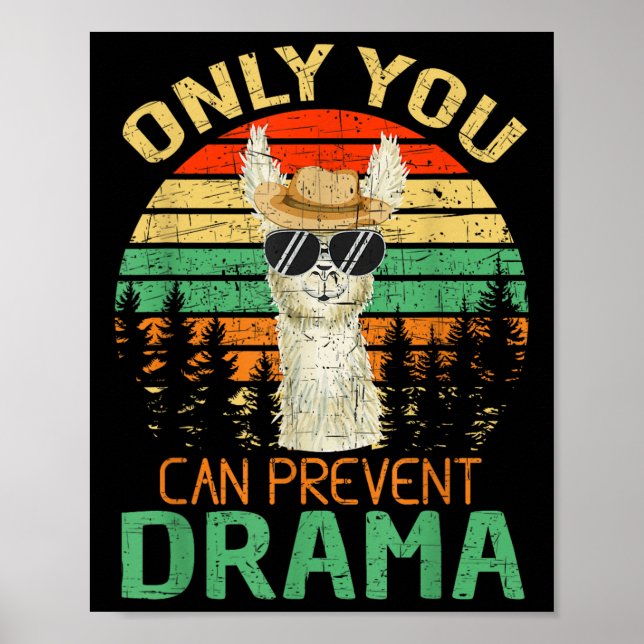 Poster Only You Can Prevent Drama Llama Camping  (Frente)