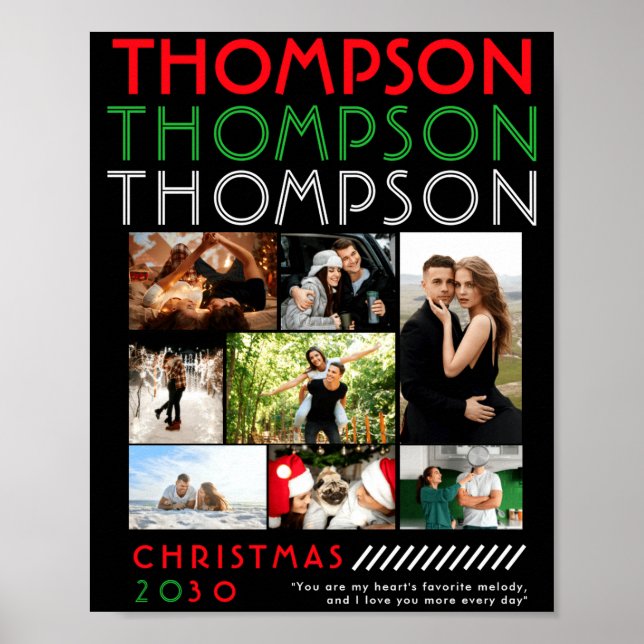 Poster Only You Photo Collage Couples Christmas Cture  (Frente)