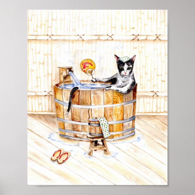 Poster Onsen Kitty DO NOT DISTURB (Frente)