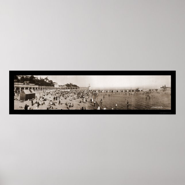 Poster Ontario Canada Bathing Photo 1911 (Frente)