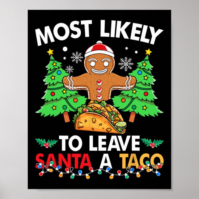 Poster Ontem Eu Realmente Quis Tacos E Agora Estou Comend (Frente)