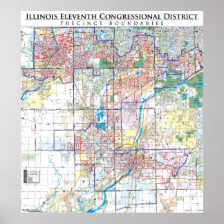 Poster Onze Cong, Illinois. Mapa da Precisão (IL-11)