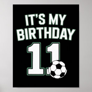 Poster Onze Futebol É Meu Aniversário 11 Jogadores Juveni