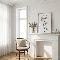 Ooh La La Expressão Francesa em Branco Suave