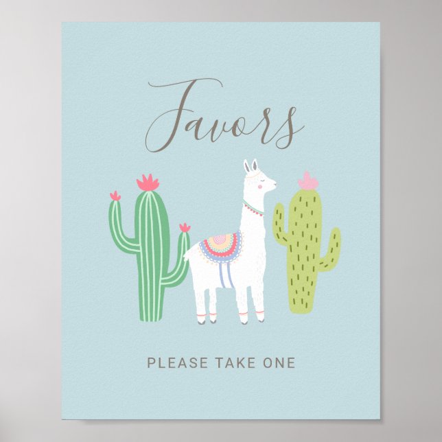 Poster Ooh La Llama Chá de fraldas - Sinal de Favoritos (Frente)