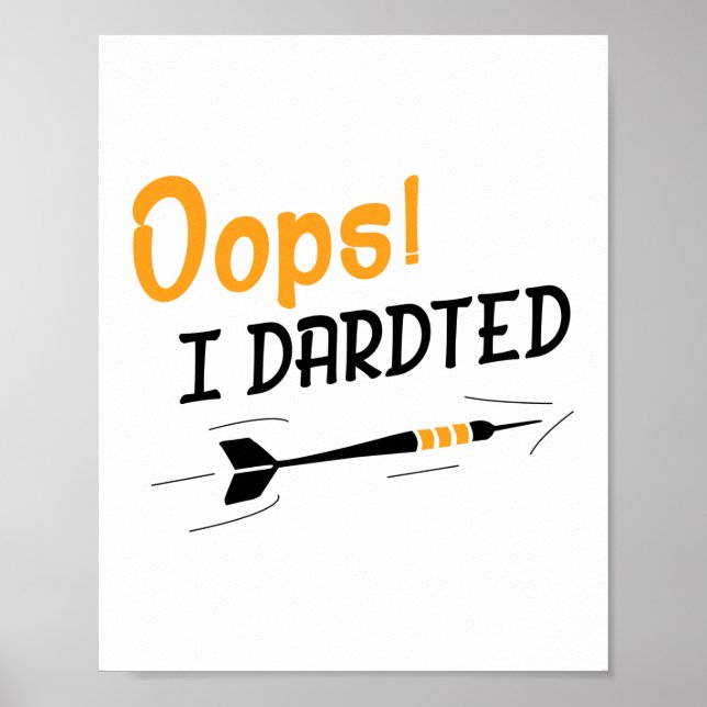 Poster Oops I Darts Player (Frente)