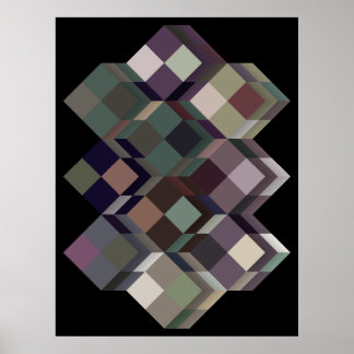 Poster Op-Art (arte geométrica óptica)