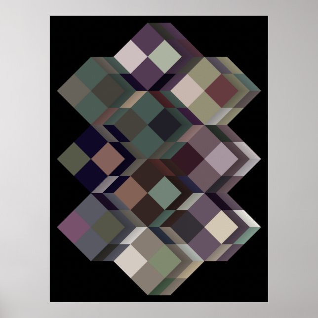 Poster Op-Art (arte geométrica óptica) (Frente)