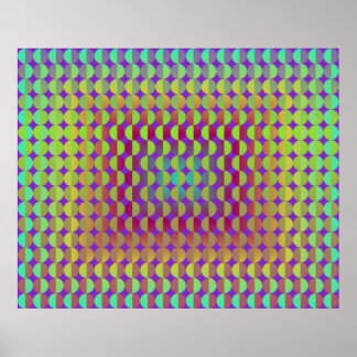 Poster Op Art Facing Each Other Gradient