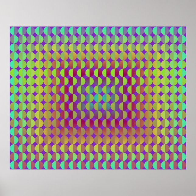 Poster Op Art Facing Each Other Gradient (Frente)