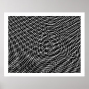 Pôster Op Art Random Moire Waves 01
