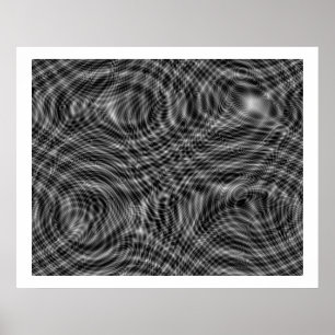 Pôster Op Art Random Moire Waves 01 Sem Fios