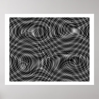 Pôster Op Art Random Moire Waves 01 Sem Fios