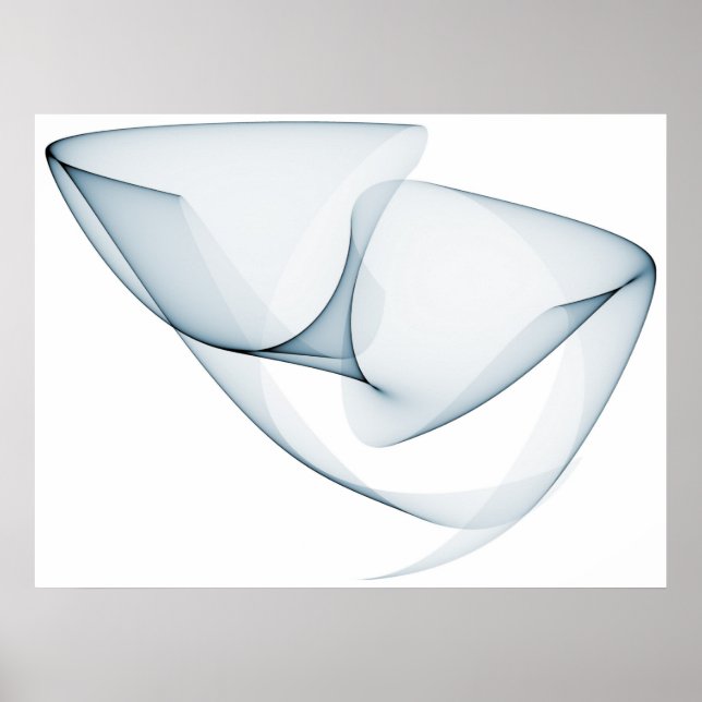 Pôster Op Art Sine Curva Sete Luz Bue (Frente)