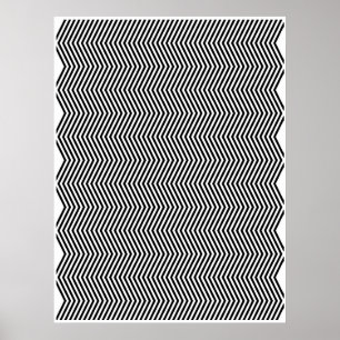 Pôster Op Art Vertical Zig Zag Two