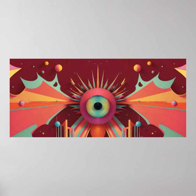 Poster OpArt do Dream Horizon Ken Gage Fantasy (Frente)