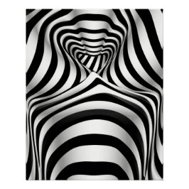 Pôster Opart Psicodélico