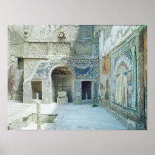 Poster Open air triclinium of the House of Neptune