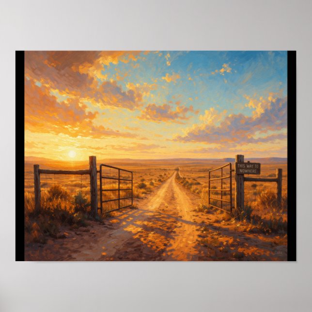 Poster Open gate leading to nowhere (Frente)