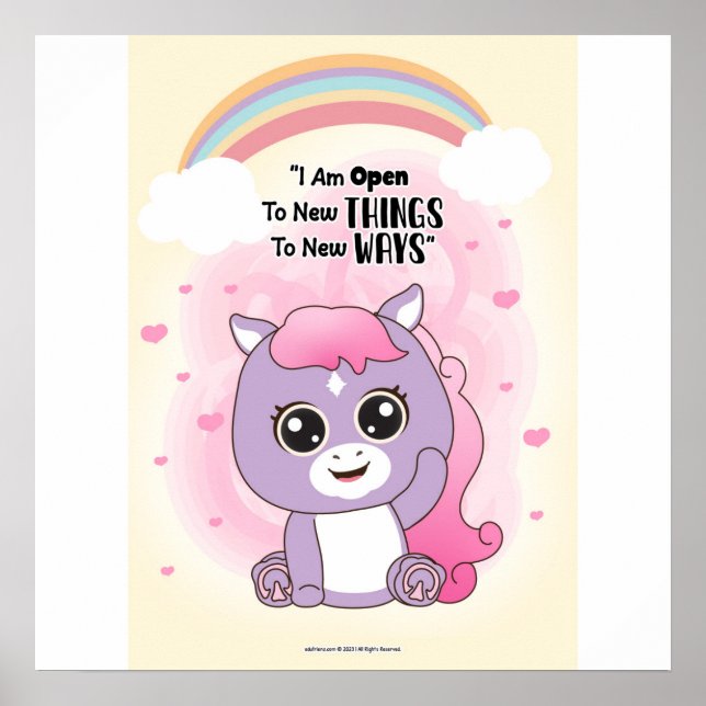 Poster Open to new things wall art (Frente)