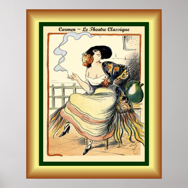 Poster Ópera ~ Carmen ~ Toreador Song ~ 1875 ~ (Frente)