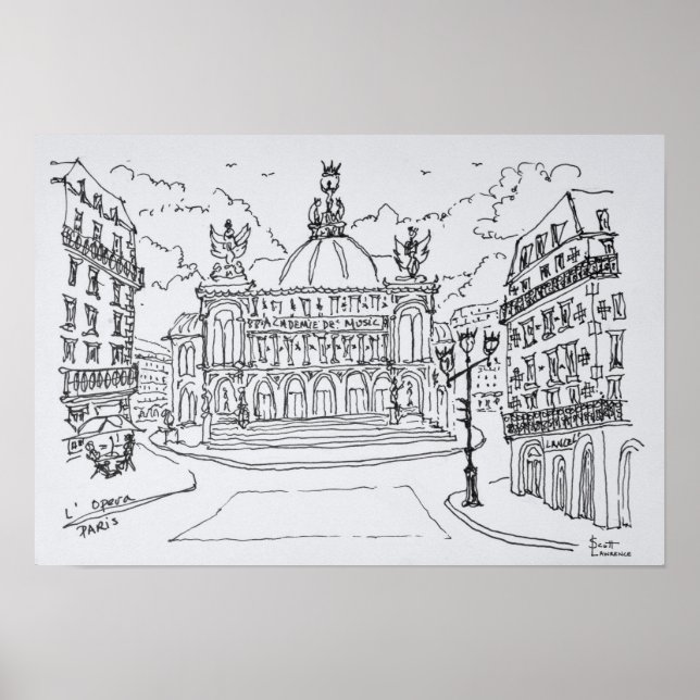 Pôster Ópera de Palais Garnier | Paris, França (Frente)