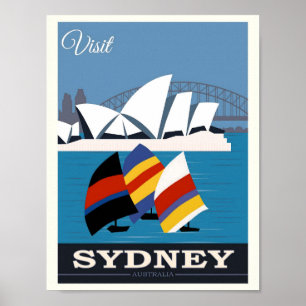 Poster Ópera de Sydney e Ponte Harbor, Viagem
