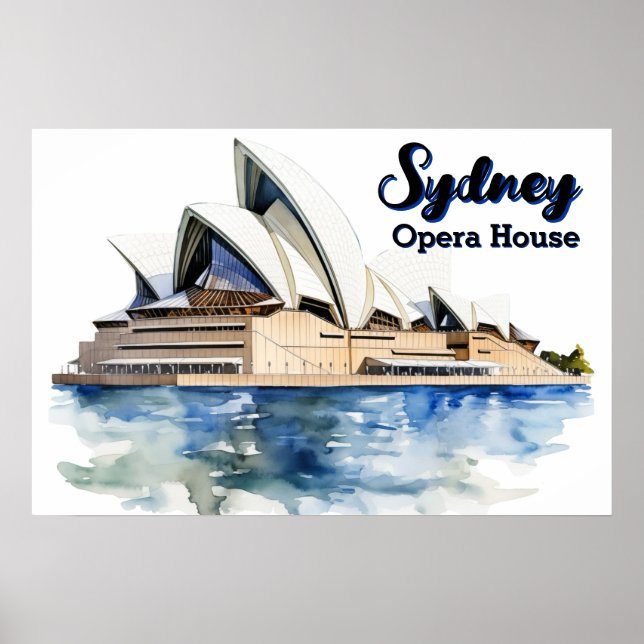 Poster Ópera de Sydney: Elegância Icônica do Porto (Frente)