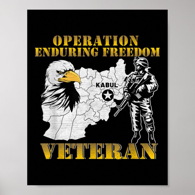 Poster Operação Liberdade Duradoura Combate Veteran Vint (Frente)