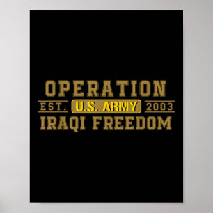 Poster Operação Liberdade Iraquiana Oif Veteran Combate A