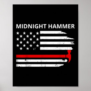 Poster Operação Merica do Jato Stealth B-2 Martelo da Mei