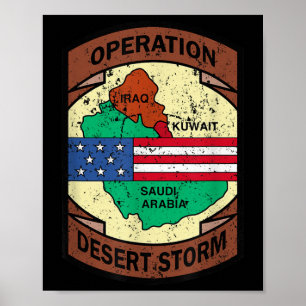 Poster Operação Militar do Golfo Operação Deserto Tempest