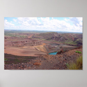 Pôster Operações de mineração na mina de Paraburdoo