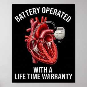 Poster Operado por bateria com garantia vitalícia