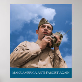 Poster Operador de Rádio Americano na Segunda Guerra Mund