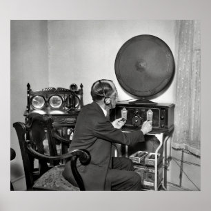 PÔSTER OPERADOR DE RÁDIO DE 1930 HAM