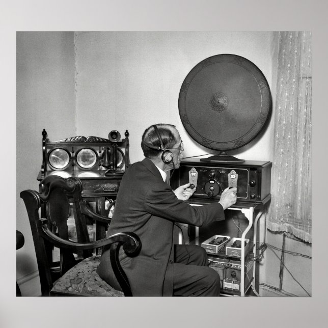 PÔSTER OPERADOR DE RÁDIO DE 1930 HAM (Frente)