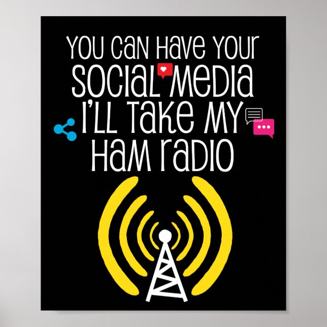 Poster Operador de Rádio Funny Ham CB Radio Amateur Gift (Frente)