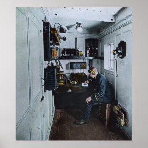 Pôster Operador de Rádio Titanista do RMS SOS