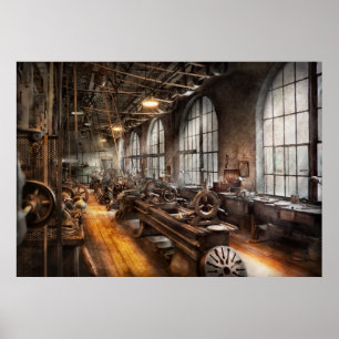Poster Operador - um cheio da sala dos tornos