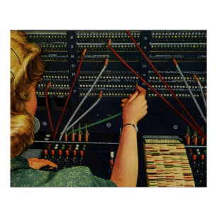 Pôster Operadora de Central Telefônica, Negócios Antigos