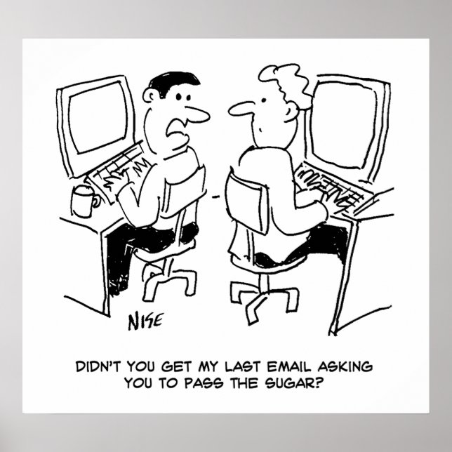 Poster Operadores de Computador Enviam e-mails Solicitand (Frente)