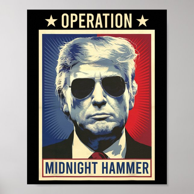 Poster Operation Midnight Hammer Trump  (Frente)