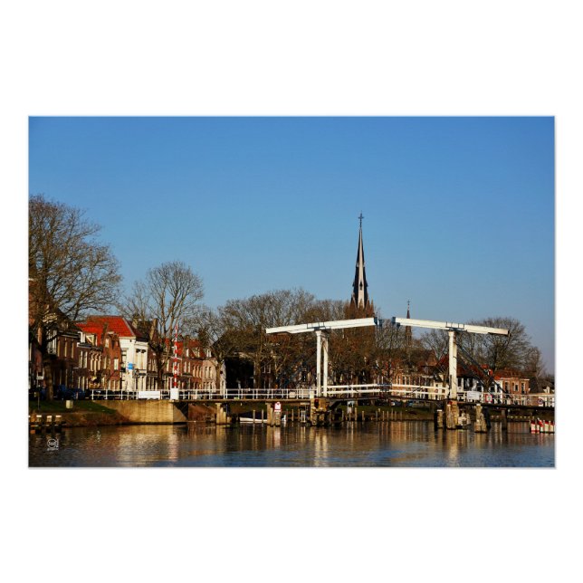 Pôster Ophaalbrug in Nederland. (Frente)