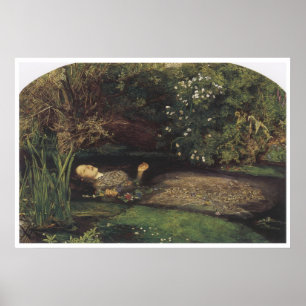 Poster Ophelia, 1852, John Everett Millais