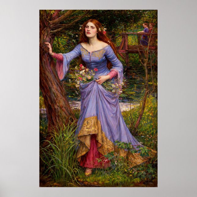 Poster Ophelia by John William Waterhouse (Frente)